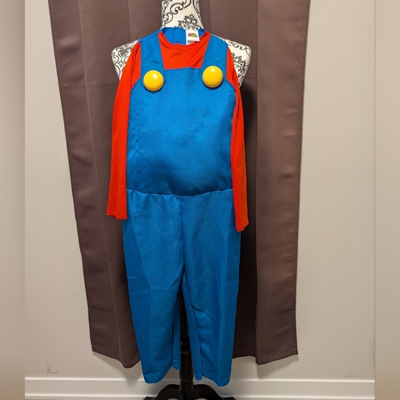 🖤 Nintendo Super Mario Blue and Red Costume, size 4-6 - Picture 1 of 3